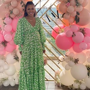 Hanifa Green Leopard Dress